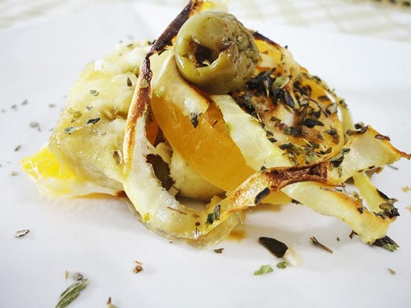 Berinjela com laranja ao forno